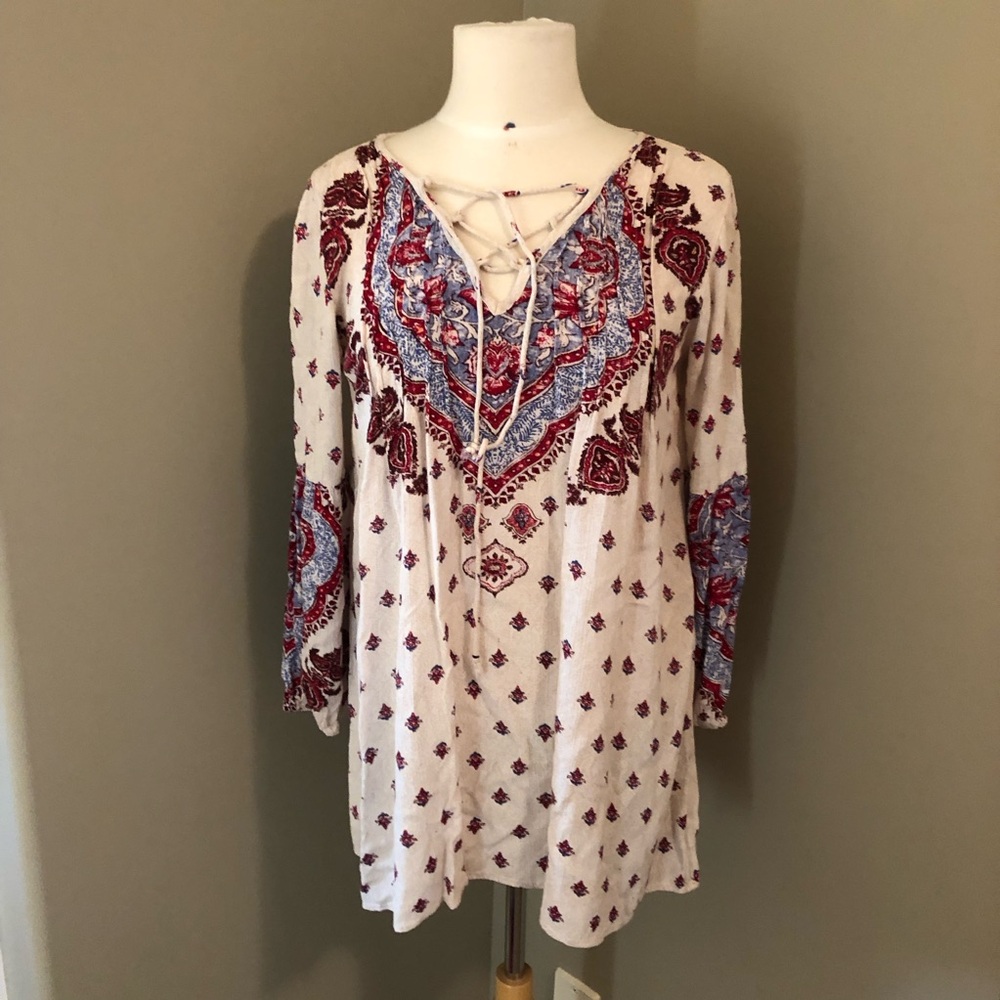 Billabong Long Sleeve Boho Top Size Small